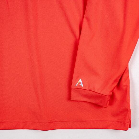 Antigua Men's Long Sleeve Polo 3-Button Pink Large Extra Button Side Vents Golf - Picture 5 of 10